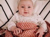 Couverture berceau en laine - Pure Baby Love - Abeille - terracotta