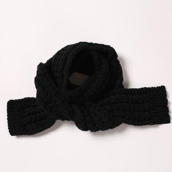 Warme kleine gebreide sjaal / shawl voor meisje - Baby | Zwart | Herfst / Winter | Kindersjaal - sjawl - kids - kinderen | Kindersjaal - sjawl | Perfecte accessoire voor winterjas! Let op! afmeting!