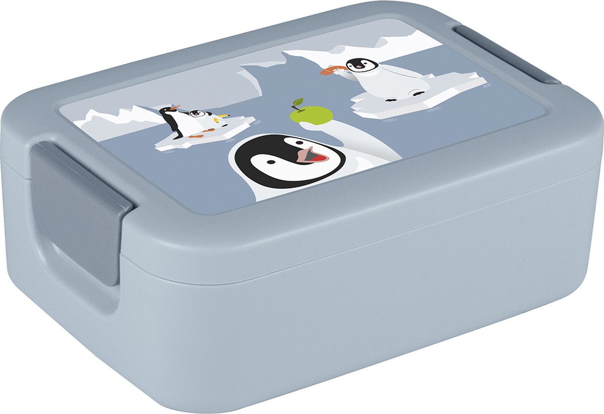 Sunware Sigma home Broodtrommel Lunchbox - Pinguïn - Blauw - 1L
