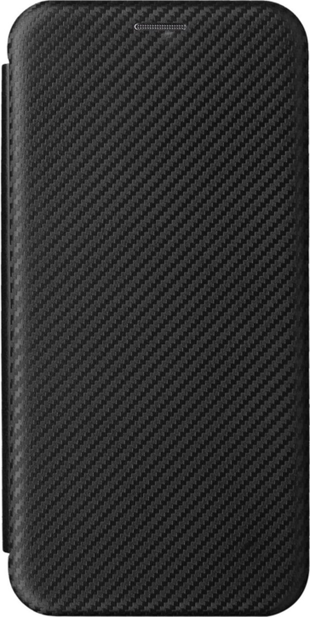 Slim Carbon Cover Hoes Etui voor iPhone 13 - 14 Zwart - Carbon