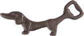 Clayre & Eef Flesopener Hond 17x8 cm Bruin Metaal Bieropener
