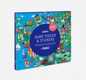 Gigantische kleurposter Frankrijk + stickers - OMY