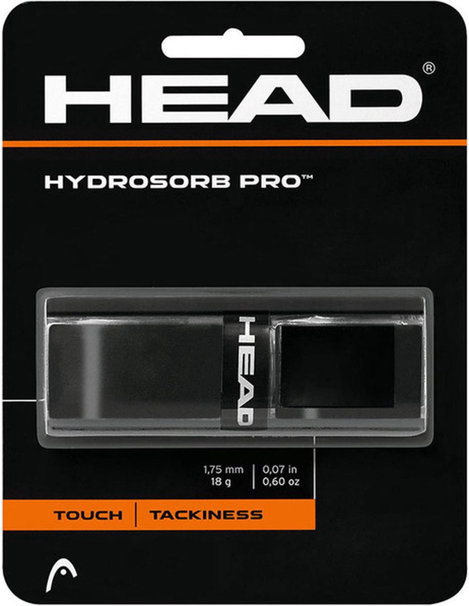 HEAD Hydrosorb Pro Base Grip Perfect gevoel en zweetabsorptie Zwart