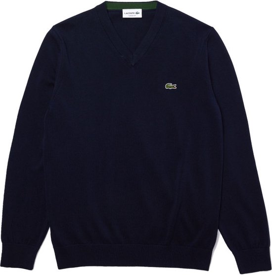 Lacoste Organic Cotton V-Neck Sweater - Sporttruien - navy (marineblauw) -  Mannen | bol.com