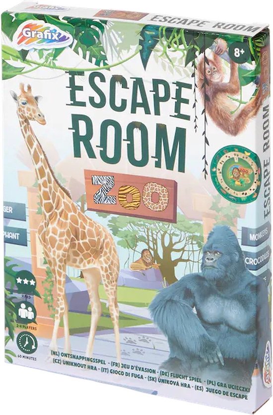 Afbeelding van het spel Escape room spel ''Zoo'' - Multicolor - Kunststof - 2-4 spelers - 60 minuten spel - Vanaf 8 jaar - Spel - Speelgoed - Spelen