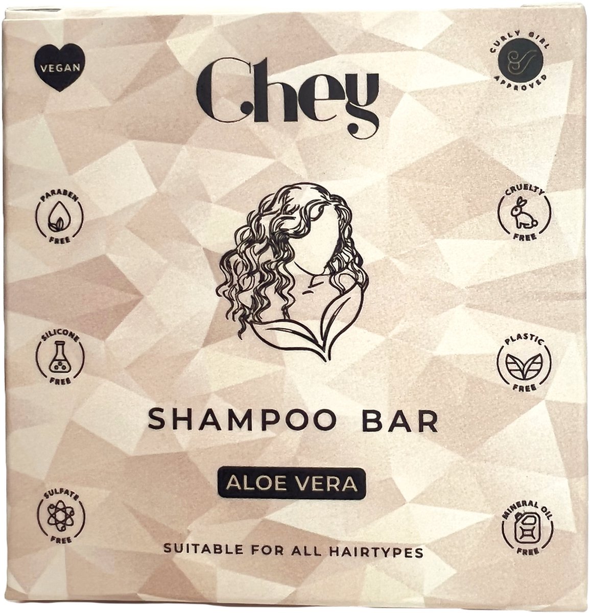 Chey Natuurlijke Solid Shampoo bar - Aloe Vera [Alle haartypes - Plastic vrij - Vrij van Parabenen/Sulfaat/Siliconen]