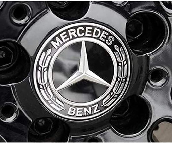 Caches moyeux de roue Mercedes-Benz 75 mm jeu de 4 pièces