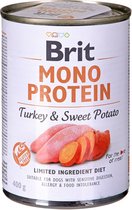 BRIT MONO PROTEIN Kalkoen met bataat - Nat hondenvoer - 400 g