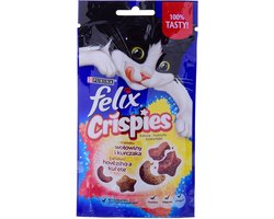Kattenvoer Purina Felix Crispies Kip Kalfsvlees 45 g