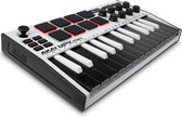AKAI Professional MPK Mini MKIII - Contrôleur de clavier MIDI USB 25 touches avec 8 pads de batterie luminescents, 8 boutons rotatifs et logiciel de production musicale inclus (Wit)