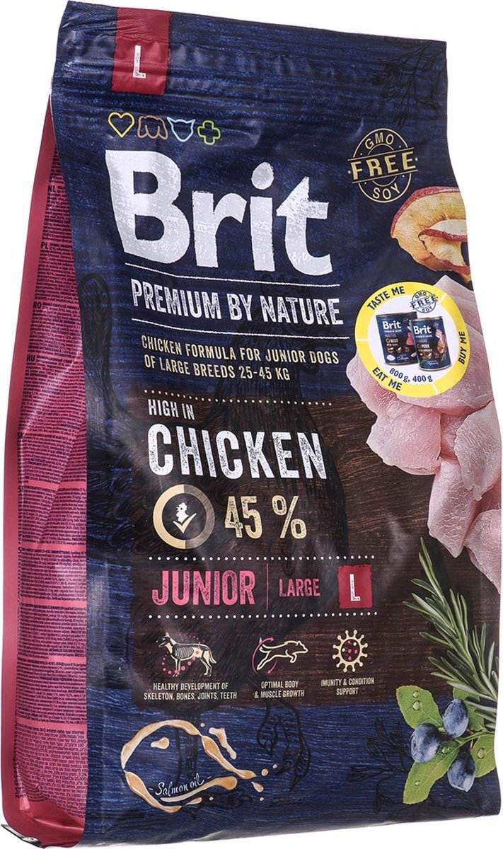 Brit Brit Premium by Nature Junior L - Droog hondenvoer - Kip 3 kg