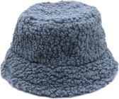 Bucket Hat Teddy - One Size - Blauwgrijs