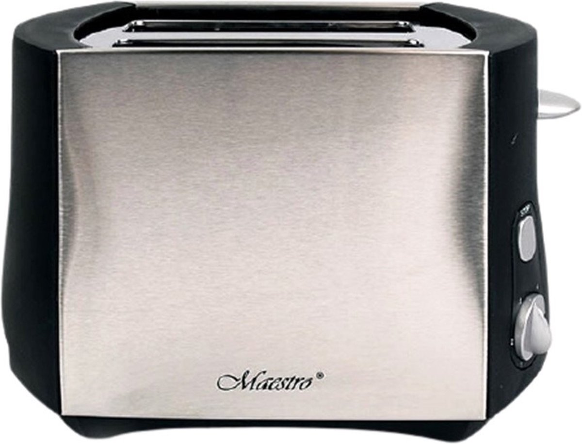Feel Maestro MR704 broodrooster 2 snede(n) 800 W Zwart, Zilver