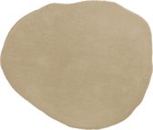 Carpet Organic Round medium wool sand brown