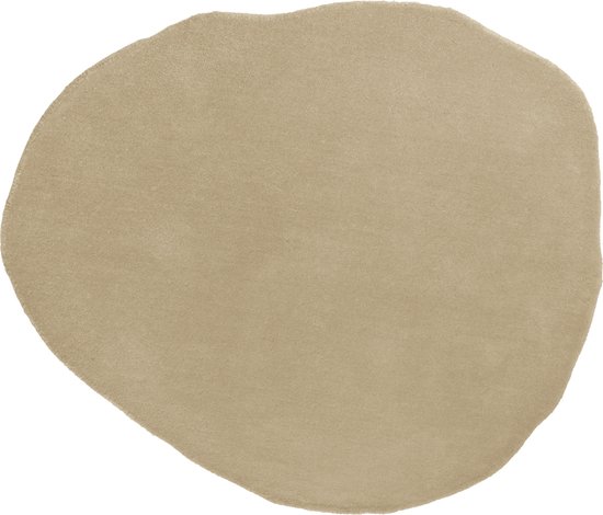 Carpet Organic Round medium wool sand brown