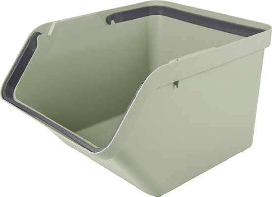 Sunware Sigma home Prullenbak Stapelbaar - 45L - Groen - GRATIS stickervel