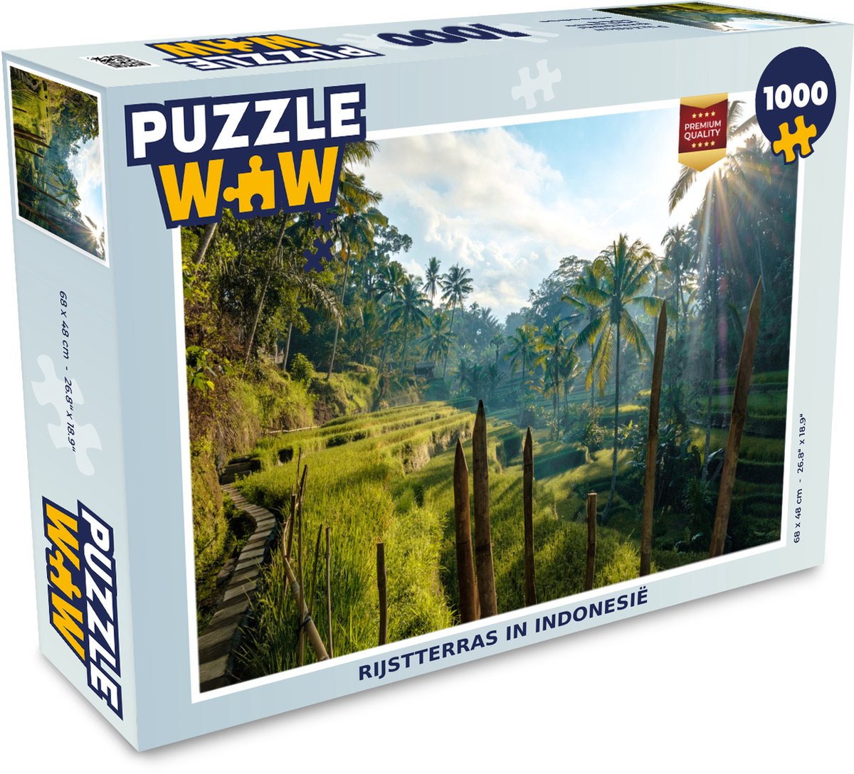 Puzzel Rijstterras in Indonesië - Legpuzzel - Puzzel 1000 stukjes volwassenen