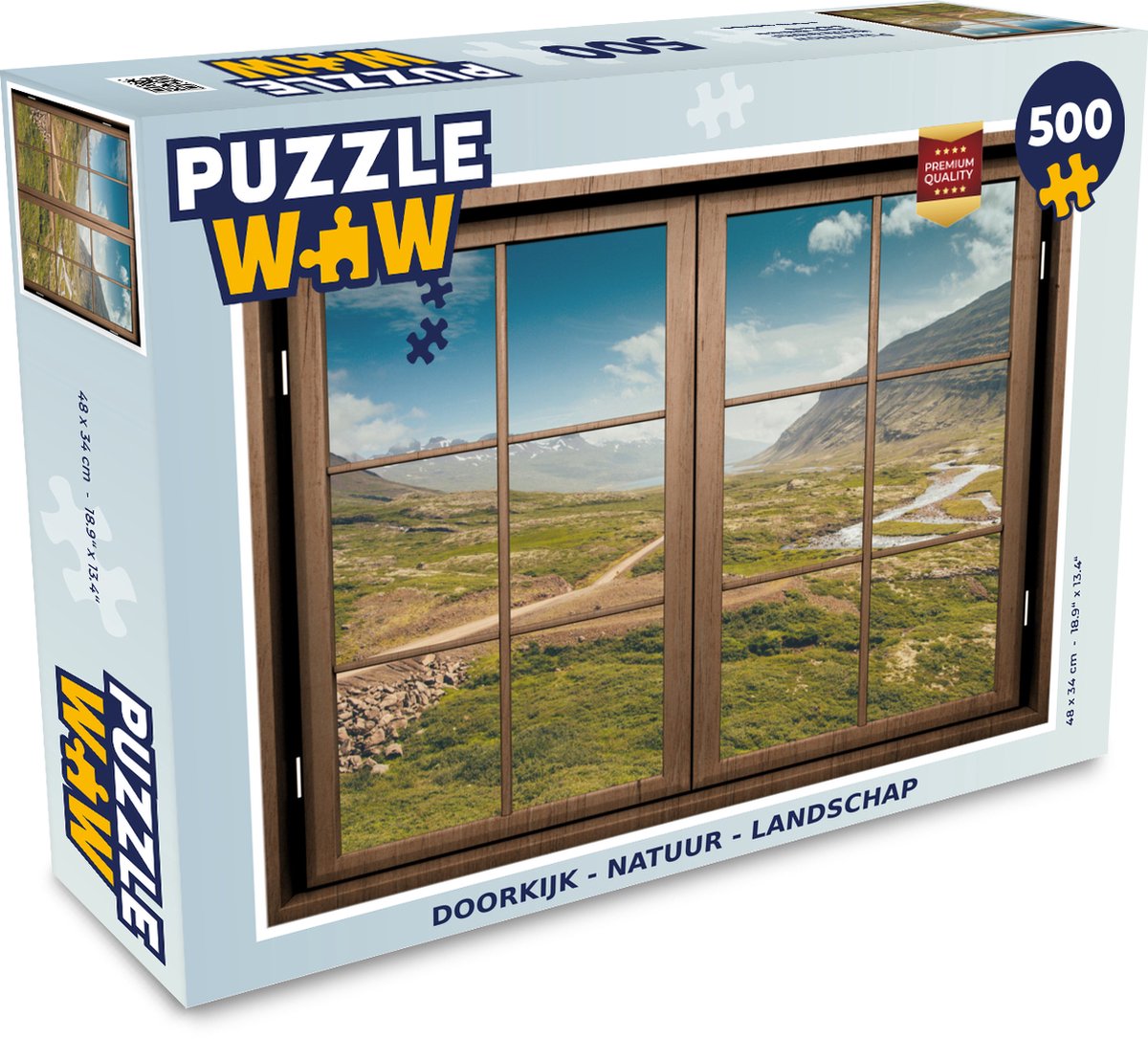 Puzzel Doorkijk - Natuur - Landschap - Legpuzzel - Puzzel 500 stukjes