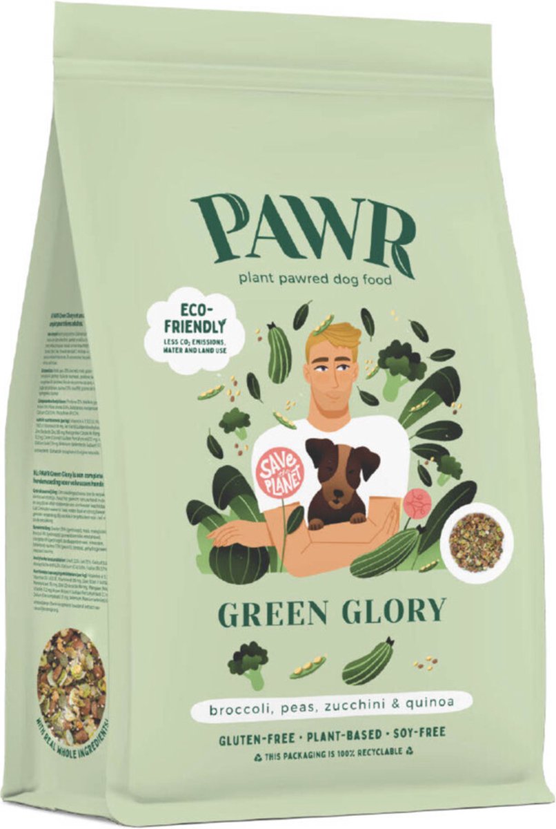 Pawr PAWR Plantaardig Hondenvoer Green Glory - 9 x 750 gr - Voordeelverpakking
