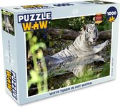 Puzzel Witte tijger in het water - Legpuzzel - Puzzel 1000 stukjes volwassenen