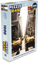Puzzel Goud - Taxi's - New York - Legpuzzel - Puzzel 1000 stukjes volwassenen