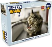 Puzzel Kat - Kraan - Drinken - Legpuzzel - Puzzel 1000 stukjes volwassenen