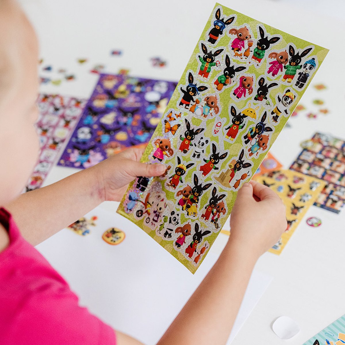 Bing stickers, Super XL Stickerset, 7 stickervellen incl. luxe metallic and 3D puffy stickers - vanaf 3 jaar - 38 x 36 cm knutselen peuter kleuter — afbeelding 8