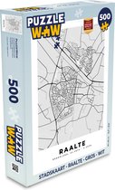 Puzzel Stadskaart - Raalte - Grijs - Wit - Legpuzzel - Puzzel 500 stukjes - Plattegrond