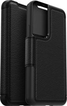 Otterbox - Strada Case wallet hoes - Geschikt voor Samsung Galaxy S22 - Zwart + Lunso Tempered Glass