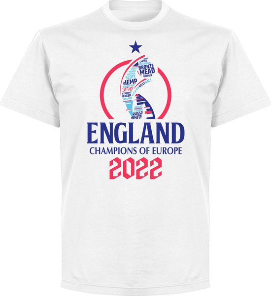Engeland EK 2022 Winners T-Shirt - Wit - 3XL