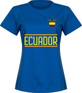Ecuador Team T-shirt - Blauw - Dames - XXL