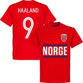 Noorwegen Haaland 9 Team T-Shirt - Rood - Kinderen - 152