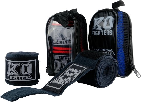 KO Fighters - Bandage Boksen - Kickboks Bandage - Zwart - 4.5M - KO FIGHTERS