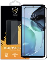 Protecteur d'écran pour Motorola Moto G72 - Économiseur d'écran en Glas MobyDefend - Rebords noirs - Protecteur d'écran - Coque en verre Convient pour : Motorola Moto G72
