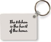 Sleutelhanger - Quotes - Koken - Spreuken - The kitchen is the heart of the home - Thuis - Uitdeelcadeautjes - Plastic