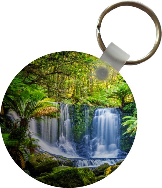 Sleutelhanger - Jungle - Waterval - Australië - Planten - Natuur - Plastic - Rond - Uitdeelcadeautjes