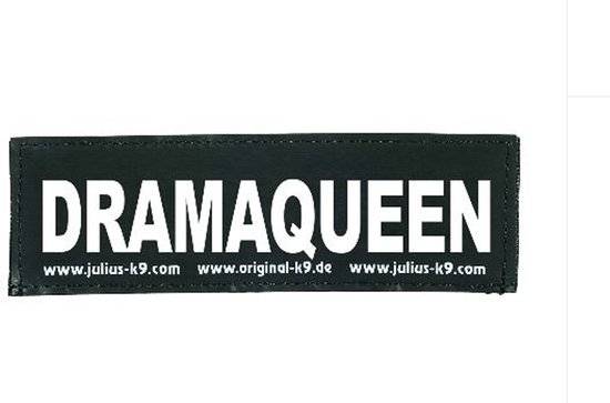 Julius-K9 label - Dramaqueen (30mm x 110mm)