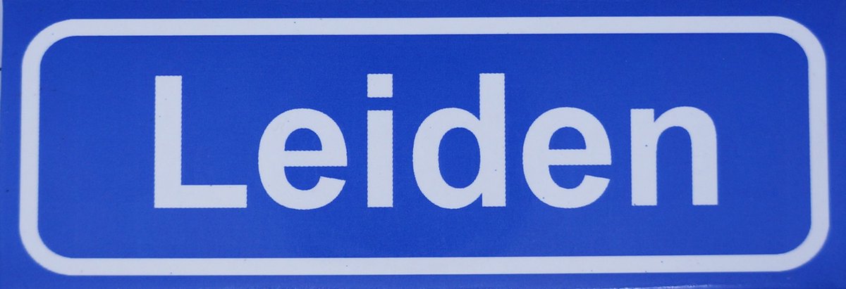 Koelkast magneet plaatsnaambord Leiden.