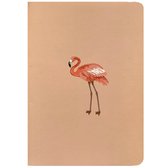 Notitieboek A5 - Dik en Stevig - Gelinieerd - Flamingo - Gratis Verzonden
