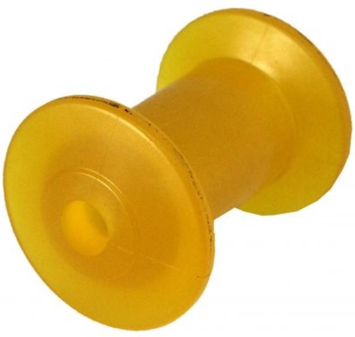 Kielrol geel - 98x68,5 mm - naafdiameter 16 mm