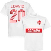 Canada Retro J. David 20 Team T-Shirt - Wit - 4XL