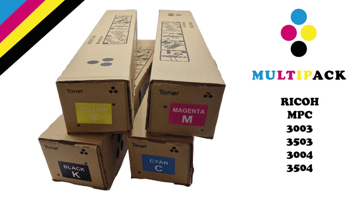 Multipack Toner Ricoh MP C3003 / 3503 / 3004 / 3504 BK / C / M / Y – Compatible