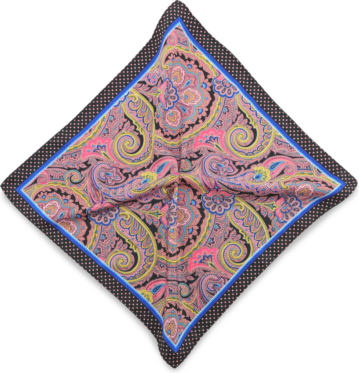We Love Ties - Pochets - Pochet Fête Cachemire - zwart / roze / blauw / geel