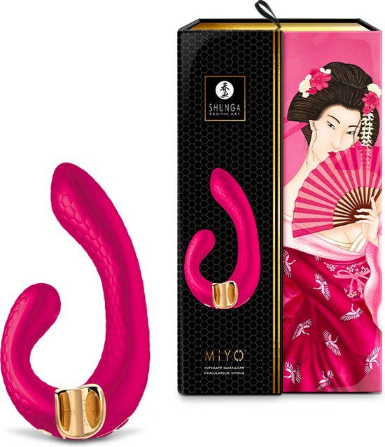 Shunga Miyo G-Spot Vibrator - Intimate Massager Raspberry - Vibrator - 10 Vibratiestanden - 5 Snelheden - Waterproof - Oplaadbaar -  Sex Toy voor vrouwen - Seksspeeltje