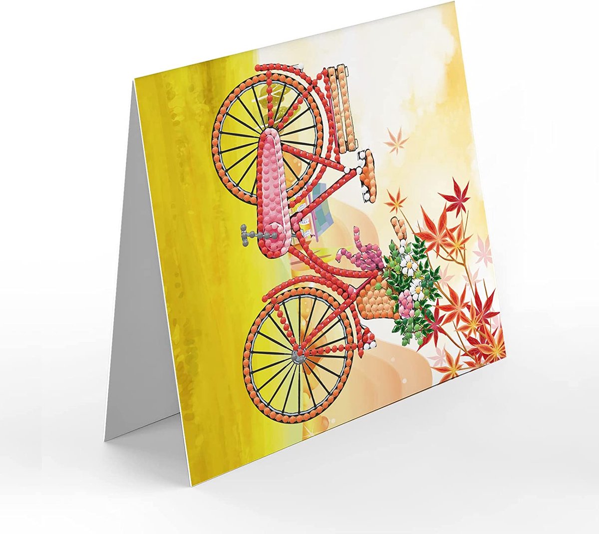 DCIDBEI Doe-het-zelf Diamond Painting kaarten, 8 stuks, strass, handwerk, wenskaart, diamantschilderij, schilderen op nummer, cadeaukaart, verjaardagskaart (zon en maan