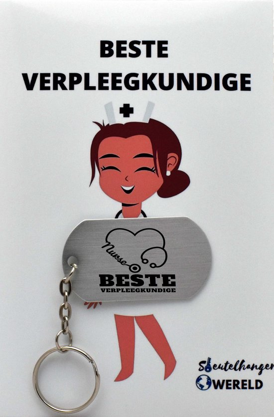porte-clés infirmière avec carte - cadeau infirmière - infirmière - Joli cadeau à offrir à votre ami - 2,9 x 5,4 cm
