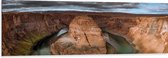 WallClassics - Dibond - Horseshoe Bend  - 150x50 cm Foto op Aluminium (Wanddecoratie van metaal)