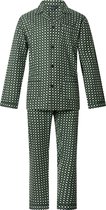 Heren pyjama flanel van Gentlemen aangeruwd groen 9442 56