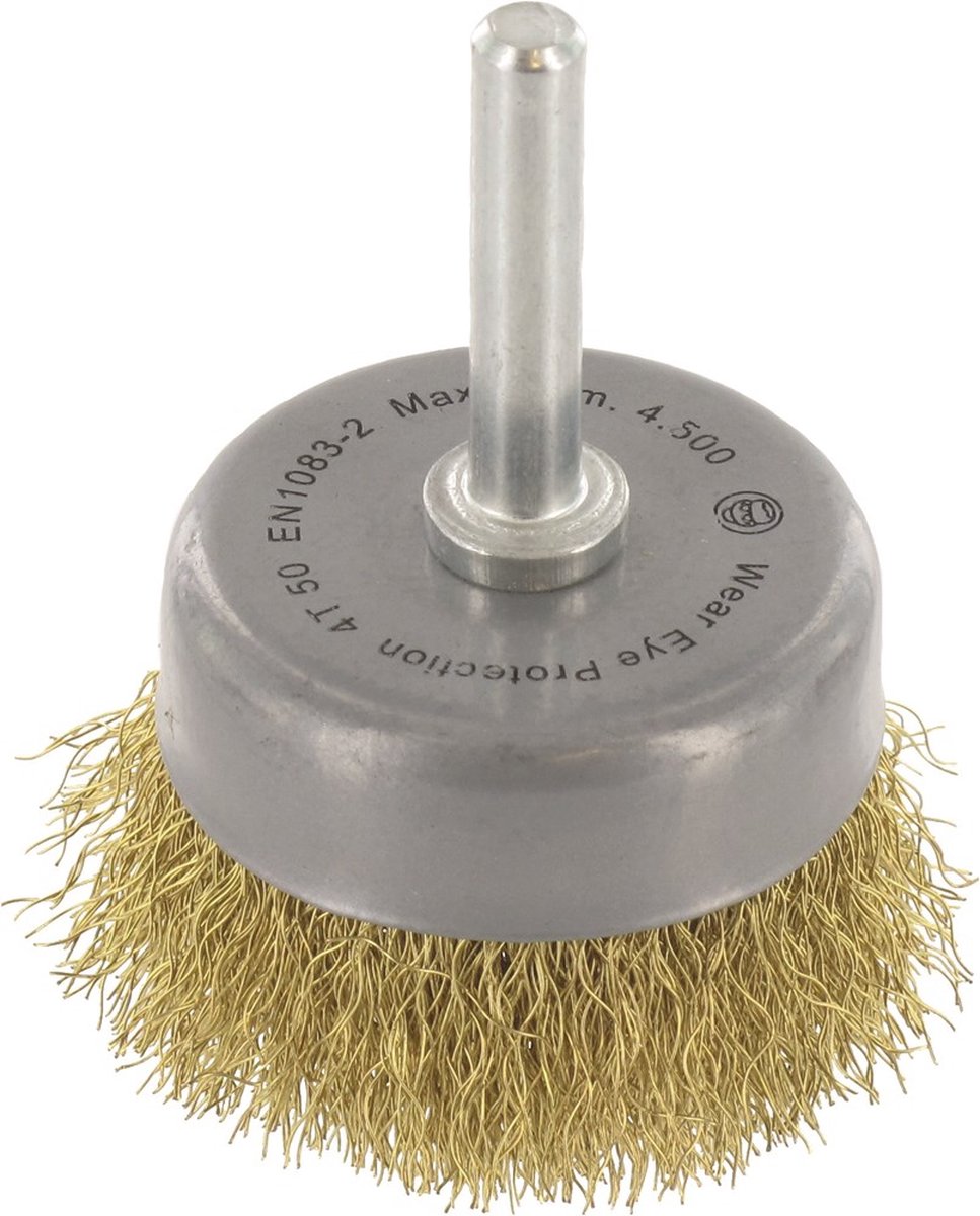 Ivana Komborstel Gegolfd Messingdraad Met Schacht 6mm 50x0.20mm