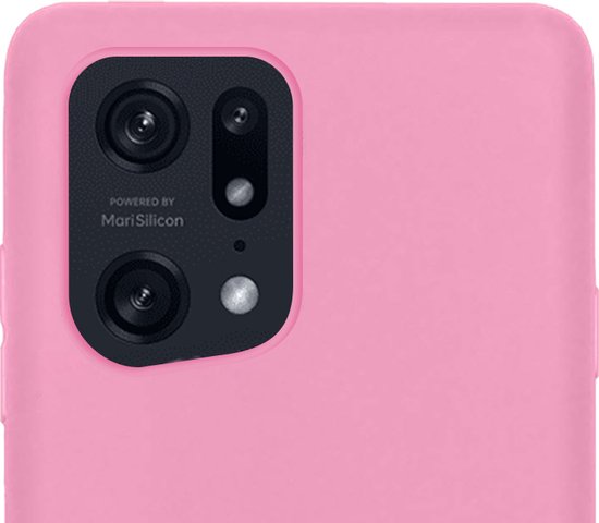 Coque OPPO Find X5 Coque Arrière Coque en Siliconen - Rose Clair - 2x